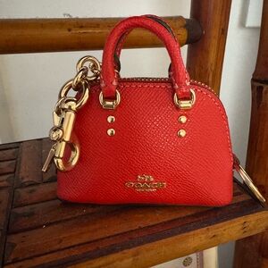 Coach Red Mini Katy Satchel Bag Charm